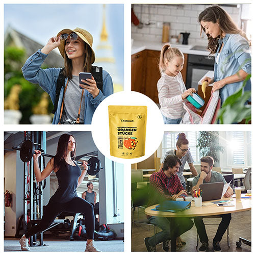 Gevriesdroogde sinaasappelstukjes