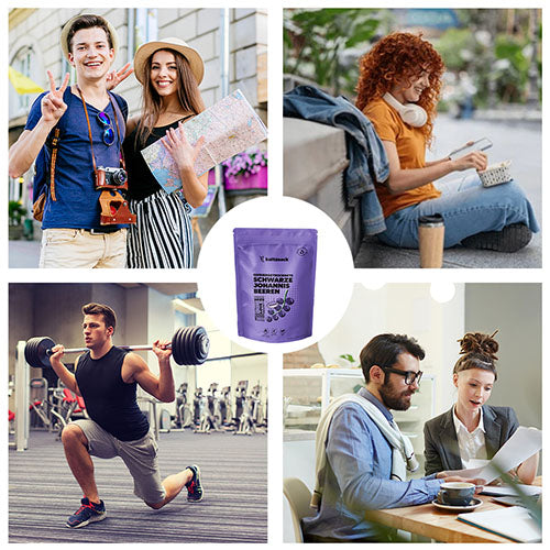 Gevriesdroogde zwarte bessen