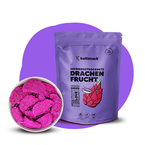 Gevriesdroogde plakjes drakenfruit