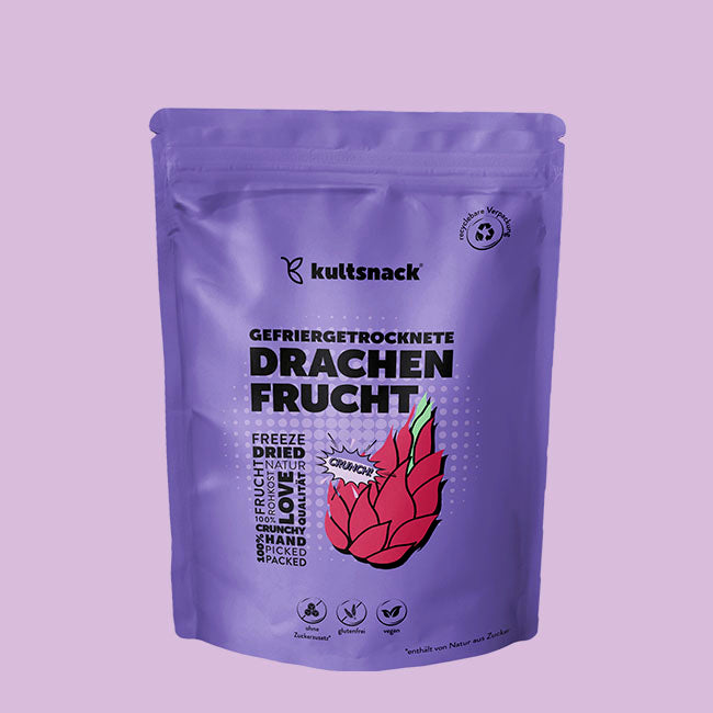 Gevriesdroogde plakjes drakenfruit