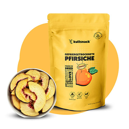 Gefriergetrocknete-Pfirsiche
